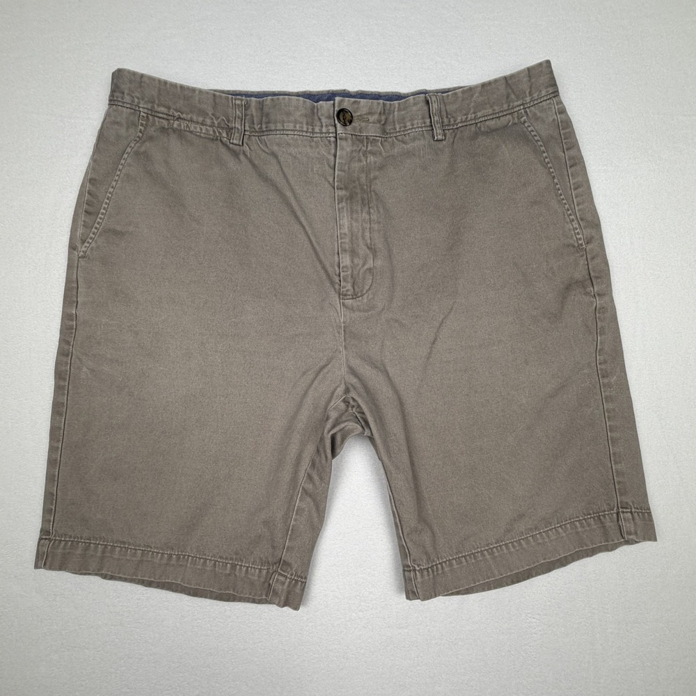 Johnston & Murphy Mens Khaki Tan 100% Pima Cotton Chino Shorts Size 40